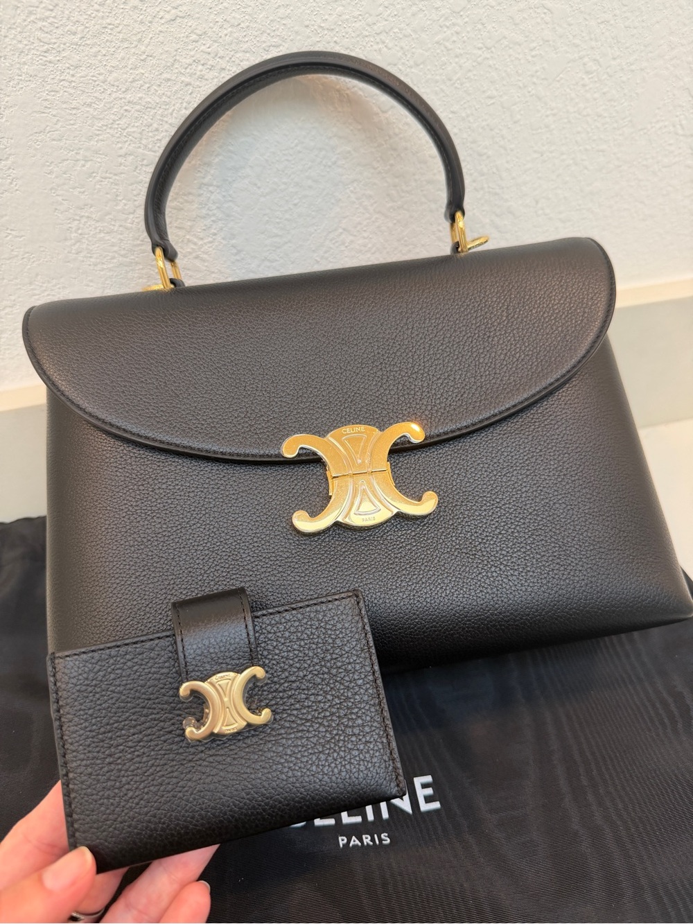 New Celine Triomphe Nino Medium bag & cardholder bundle